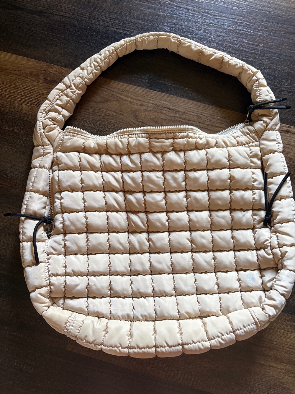FP Movement by Free People Quilted Cream Shoulder Bag